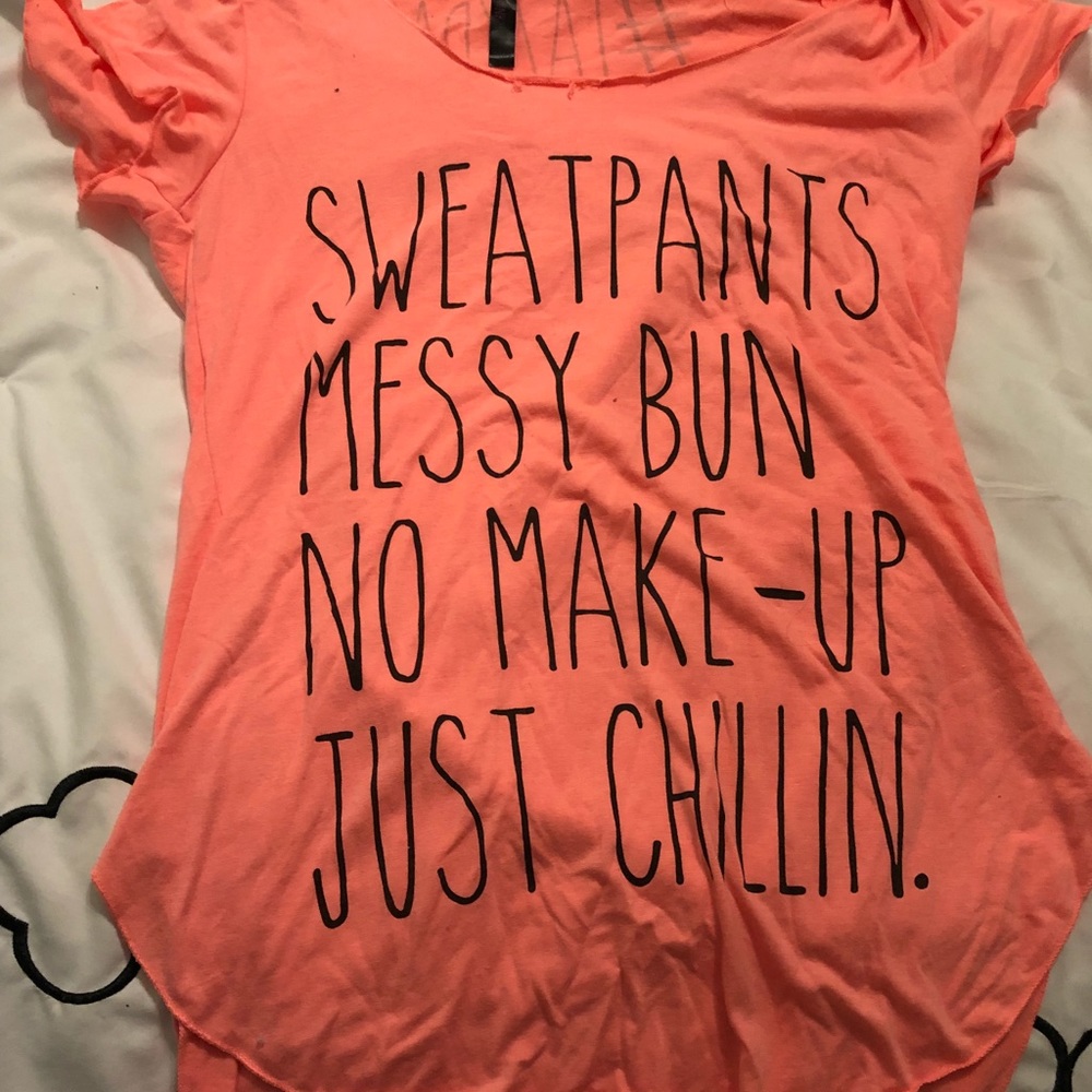 coral lazy days to shirt